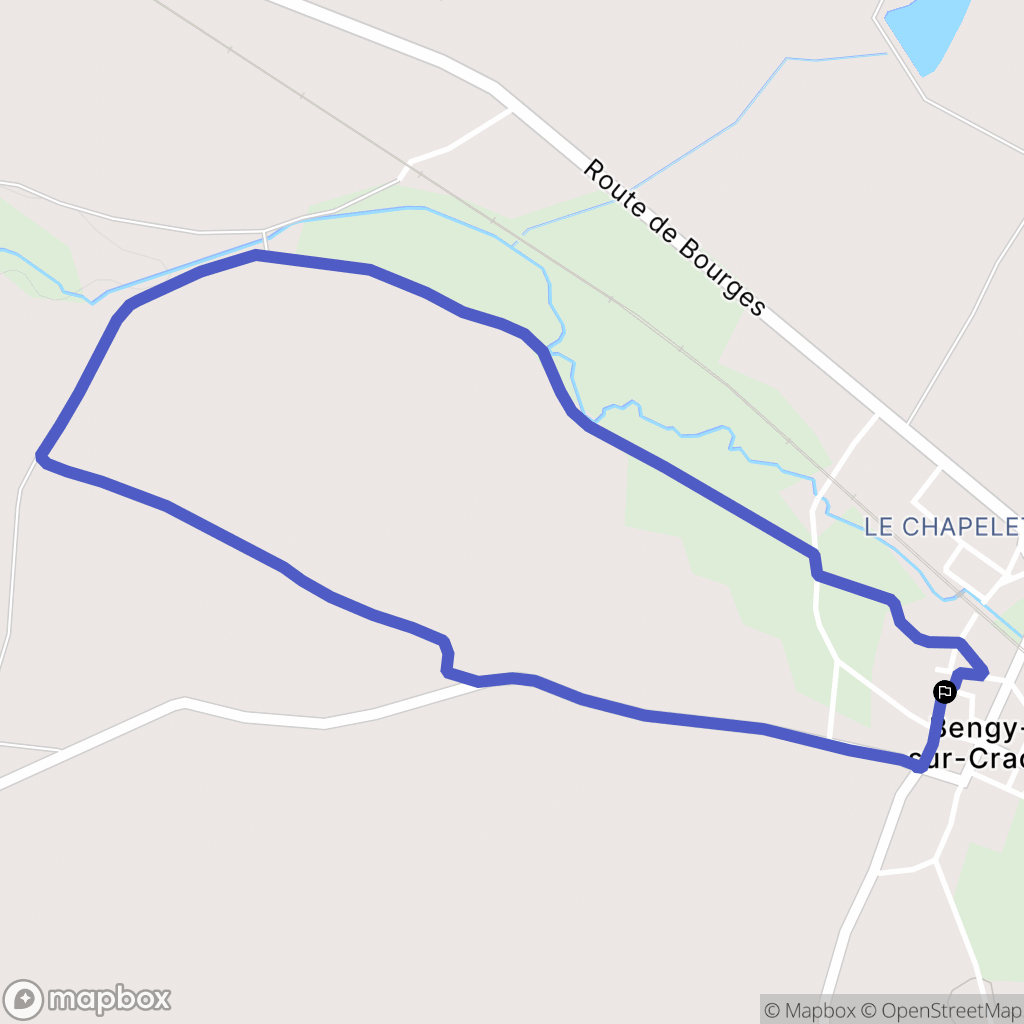 Bengy-sur-Craon : carte du parcours de randonnée - France