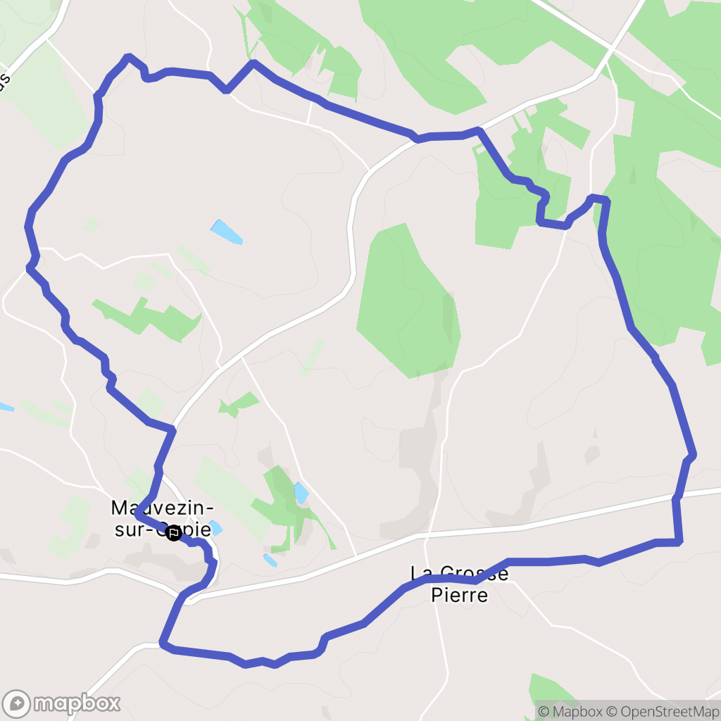 Mauvezin-sur-Gupie : carte du parcours de randonnée - France