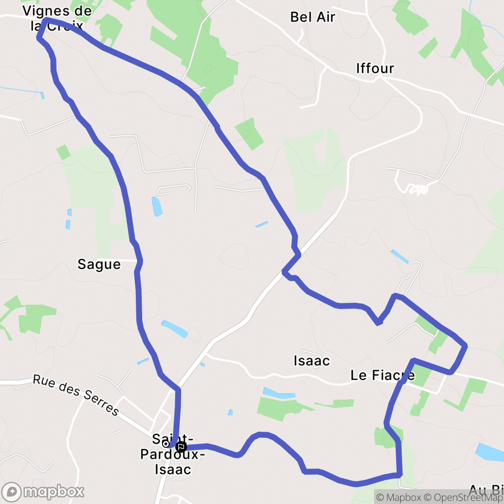 Saint-Pardoux-Isaac : carte du parcours de randonnée - France