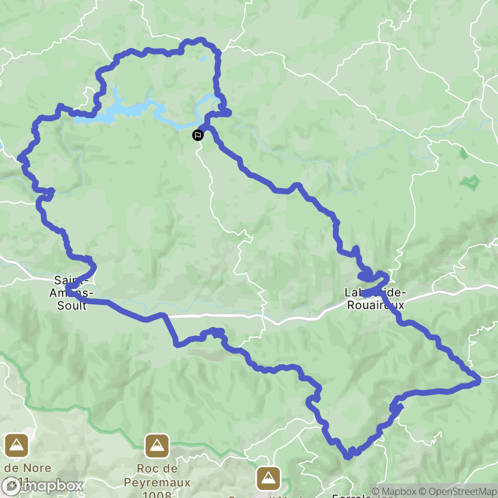 Anglès : carte du parcours de randonnée - France