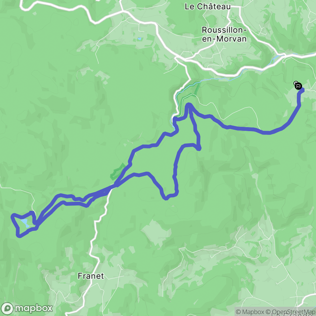 Le Grand Mizieux, Roussillon-en-Morvan: routekaart voor buitenactiviteiten - France
