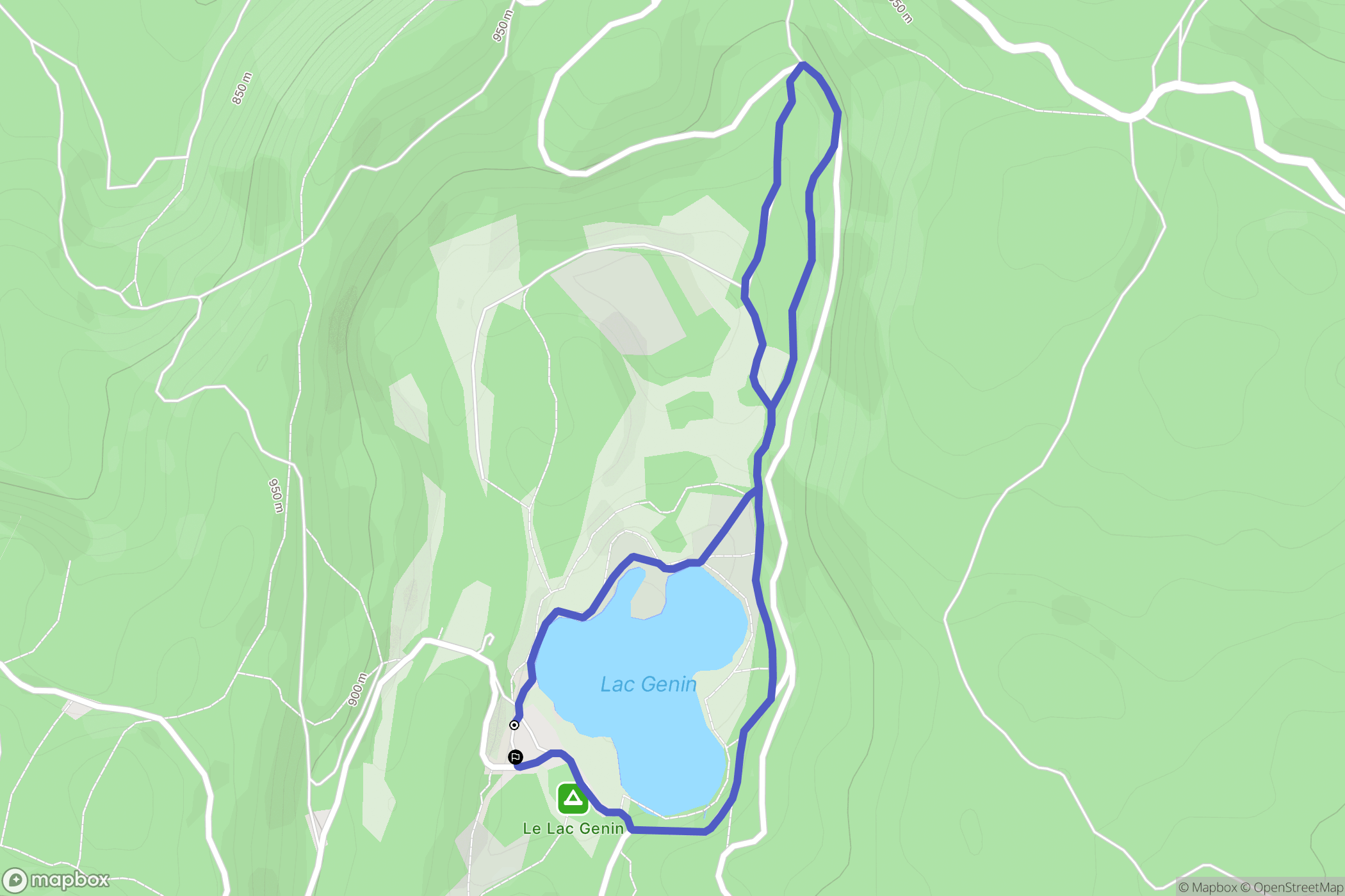 Oyonnax : carte du parcours de randonnée - France