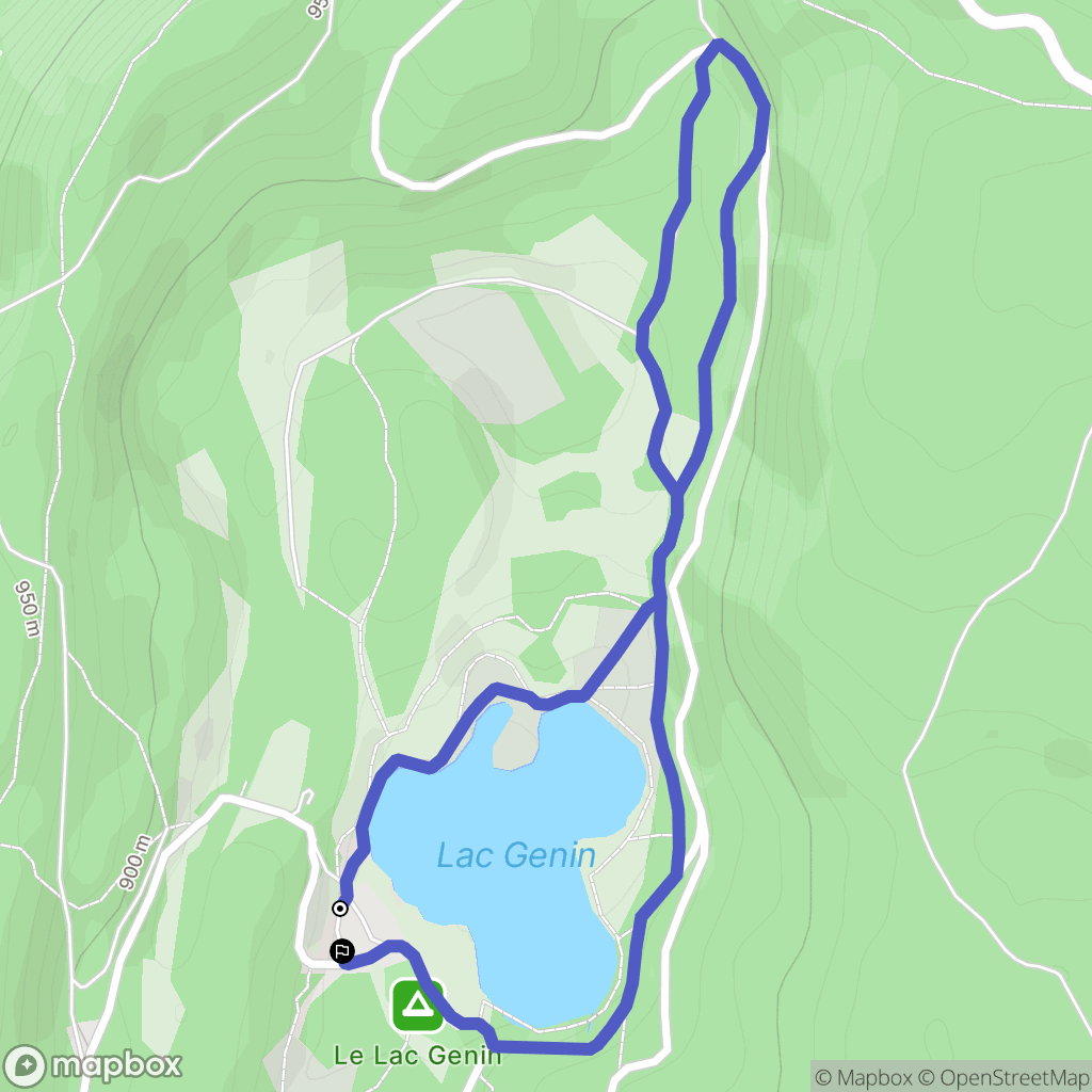 Oyonnax : carte du parcours de randonnée - France