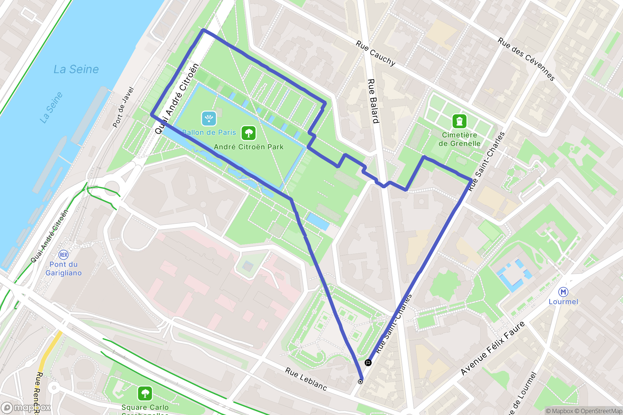 Paris : carte du parcours de randonnée - France