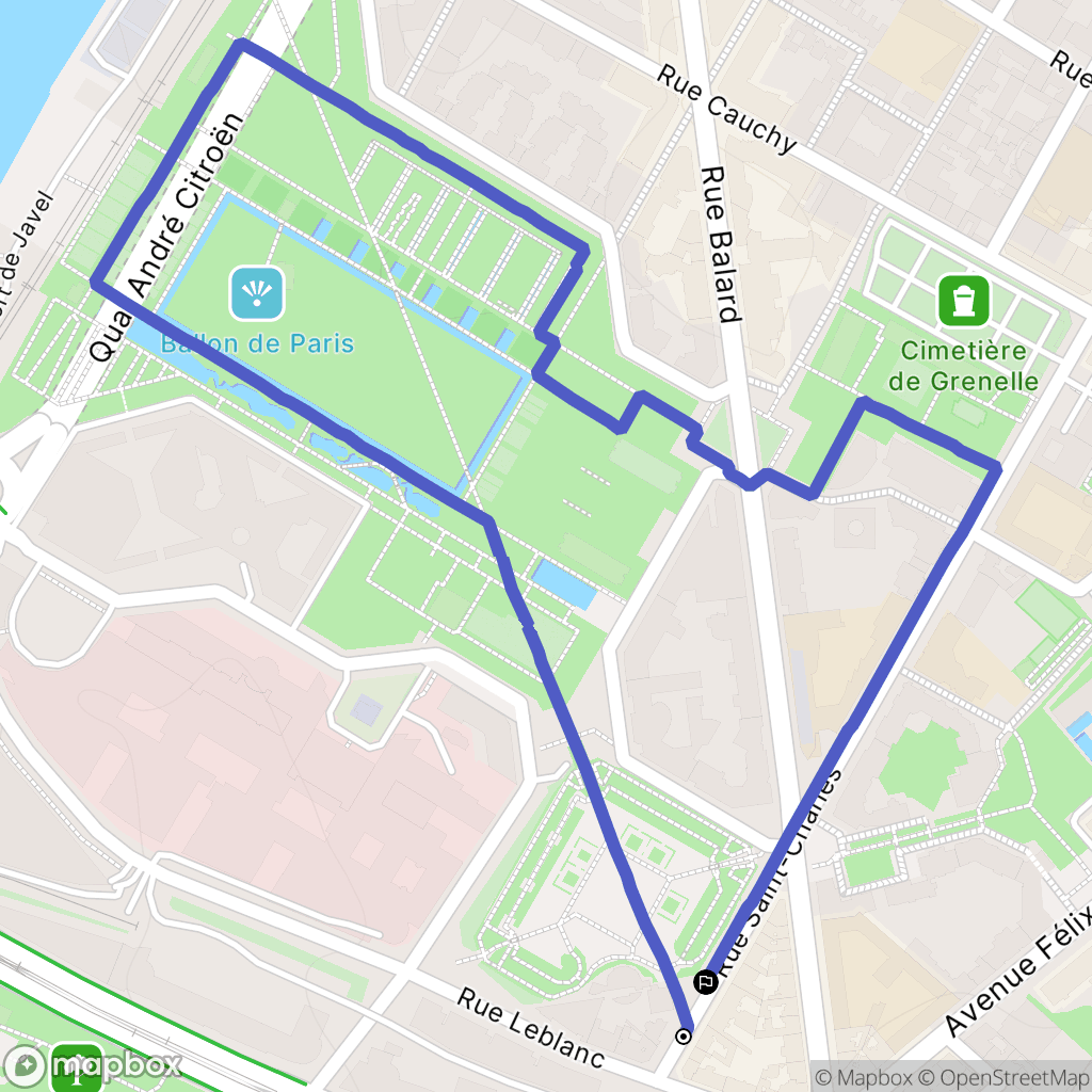 Paris : carte du parcours de randonnée - France