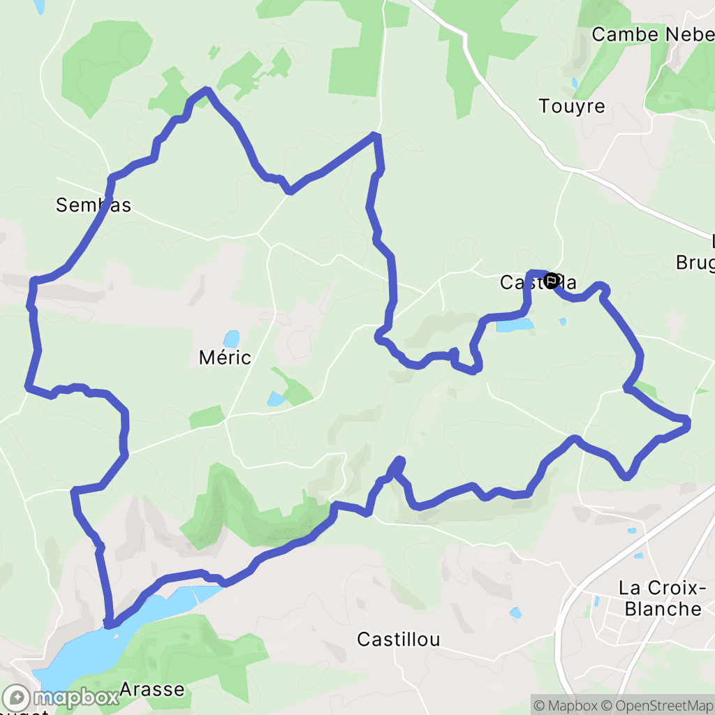 Castella : carte du parcours de randonnée - France