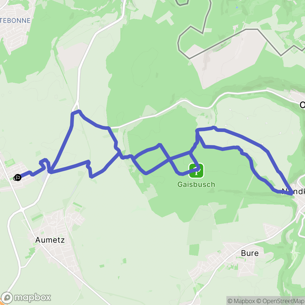 Crusnes : carte du parcours de randonnée - France