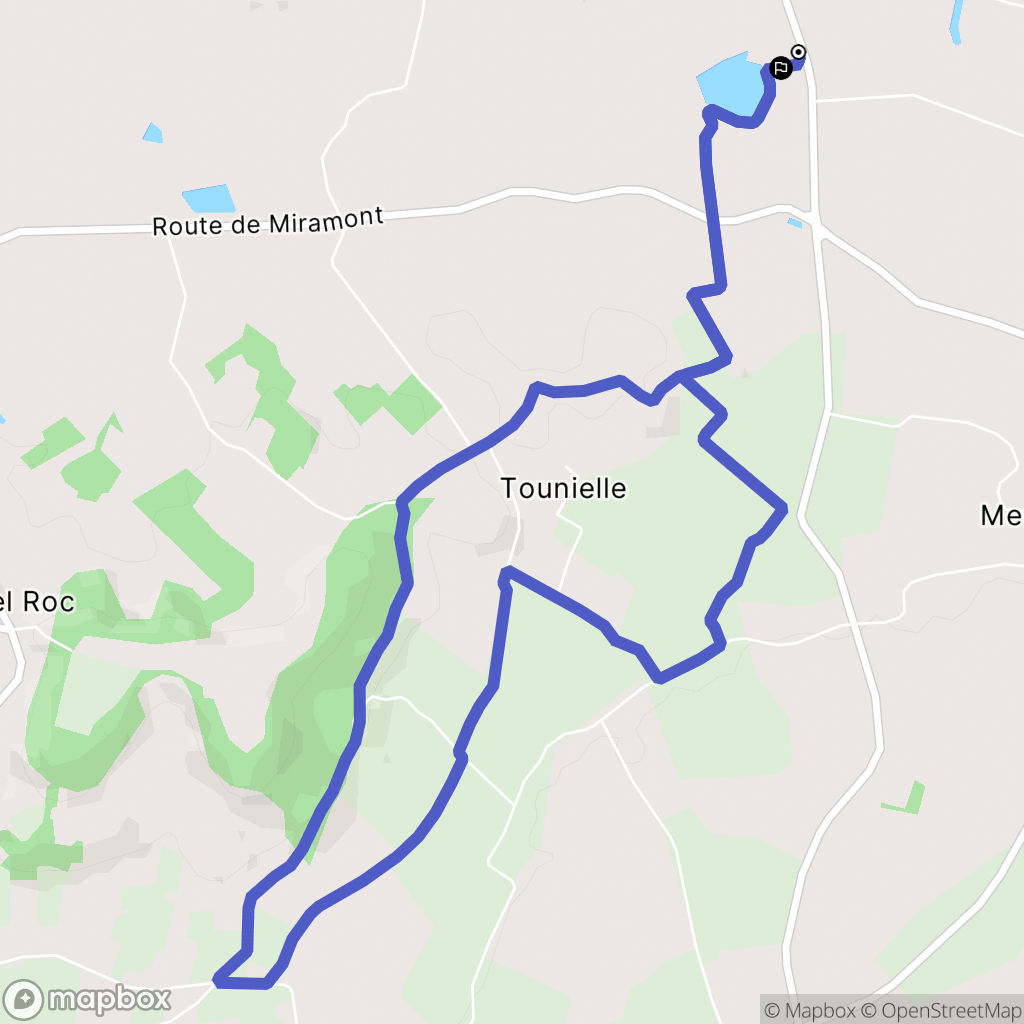 Monclar : carte du parcours de randonnée - France