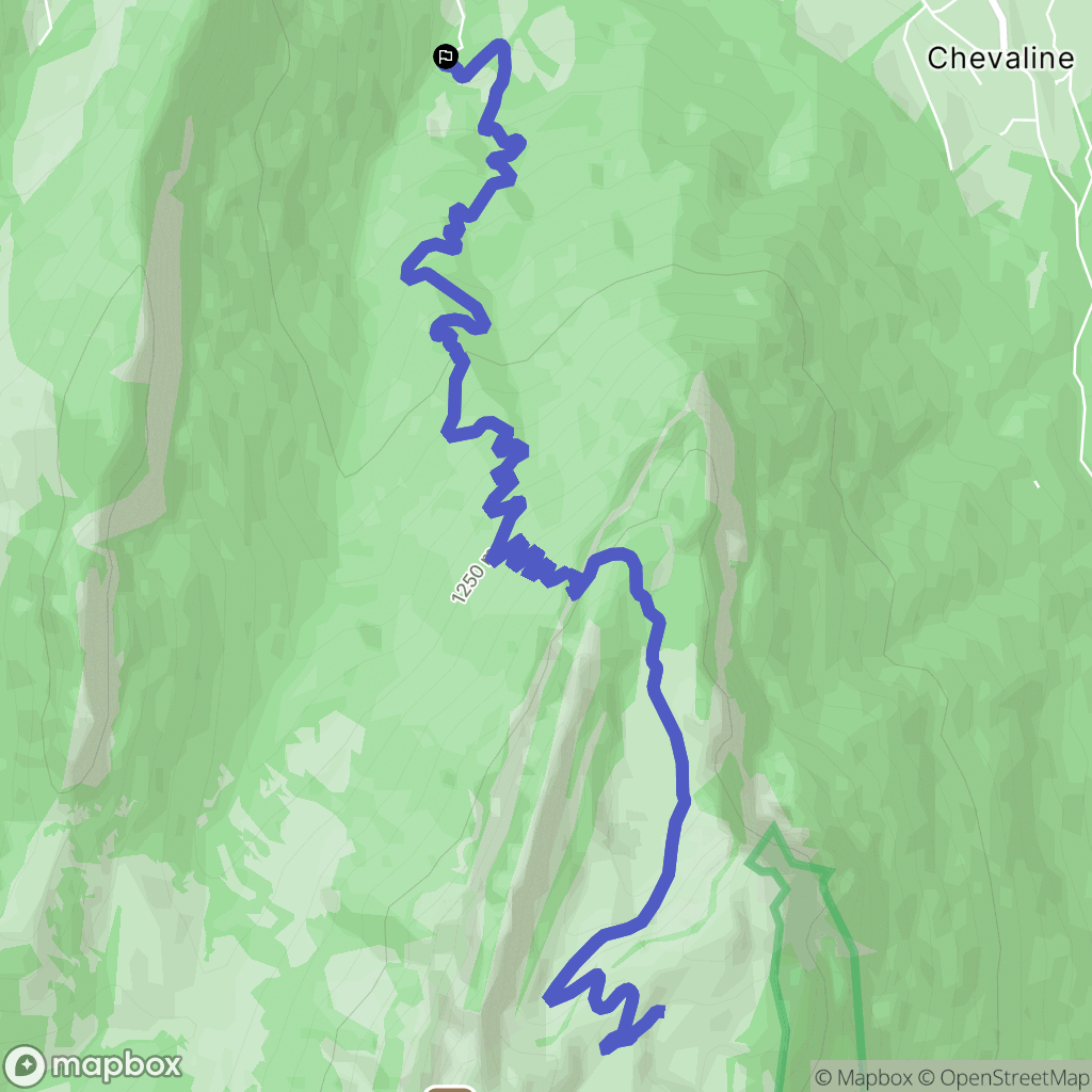Lathuile : carte du parcours de randonnée - France