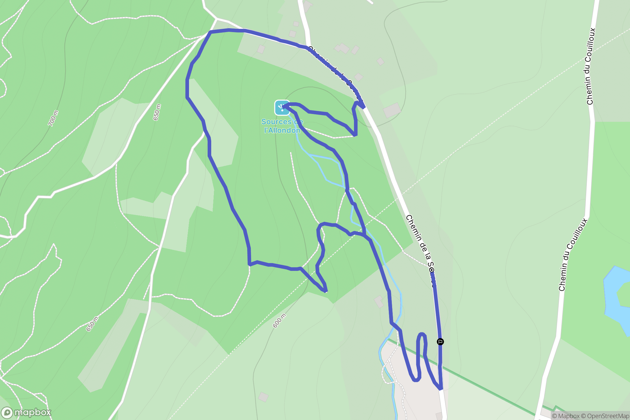 Naz dessus, Échenevex : carte du parcours de randonnée - France