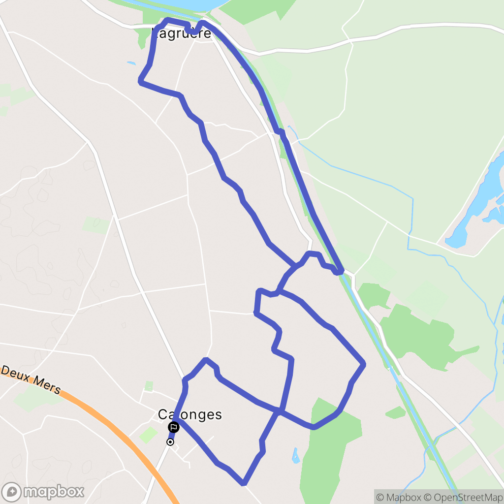 Colonges : carte du parcours de randonnée - France