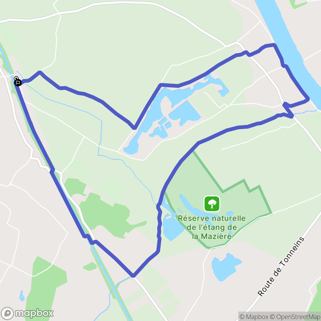Lagruère : carte du parcours de randonnée - France