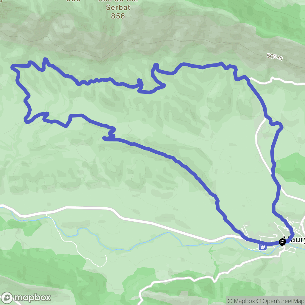 Maury : carte du parcours de randonnée - France
