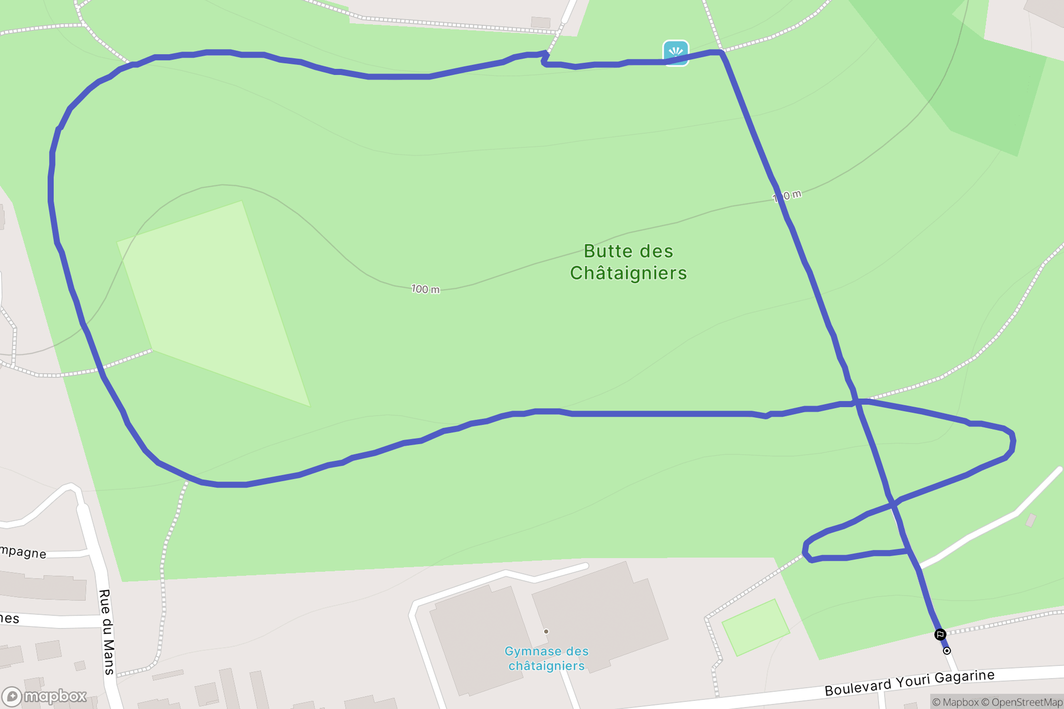 Argenteuil : carte du parcours de randonnée - France