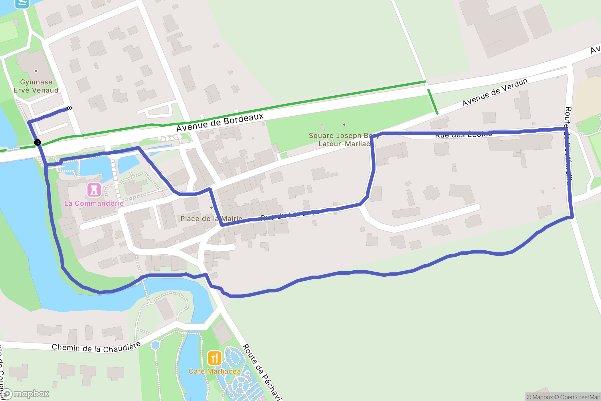 Le Temple-sur-lot : carte du parcours de randonnée - France
