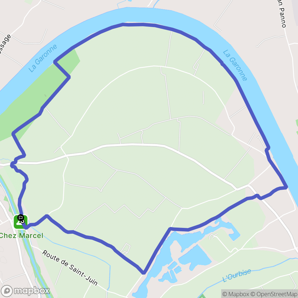 Lagruère : carte du parcours de randonnée - France