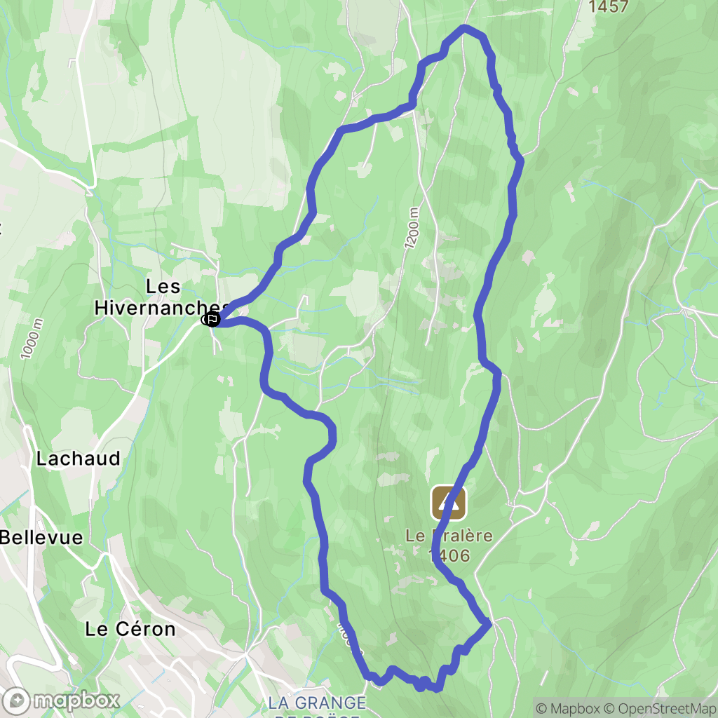 Lucinges : carte du parcours de randonnée - France