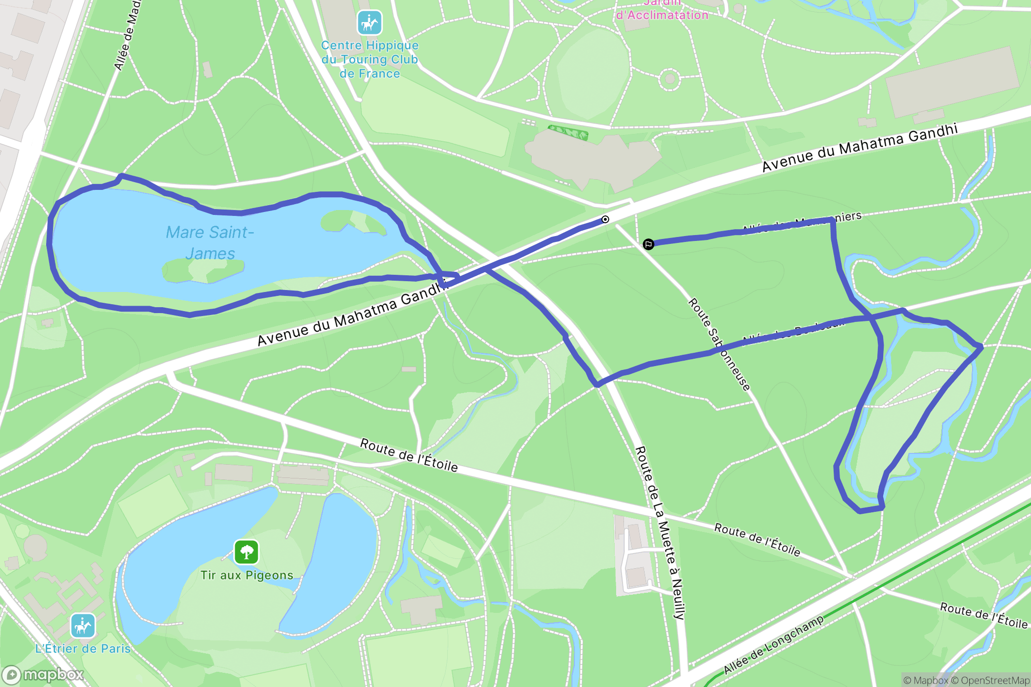 Paris : carte du parcours de randonnée - France