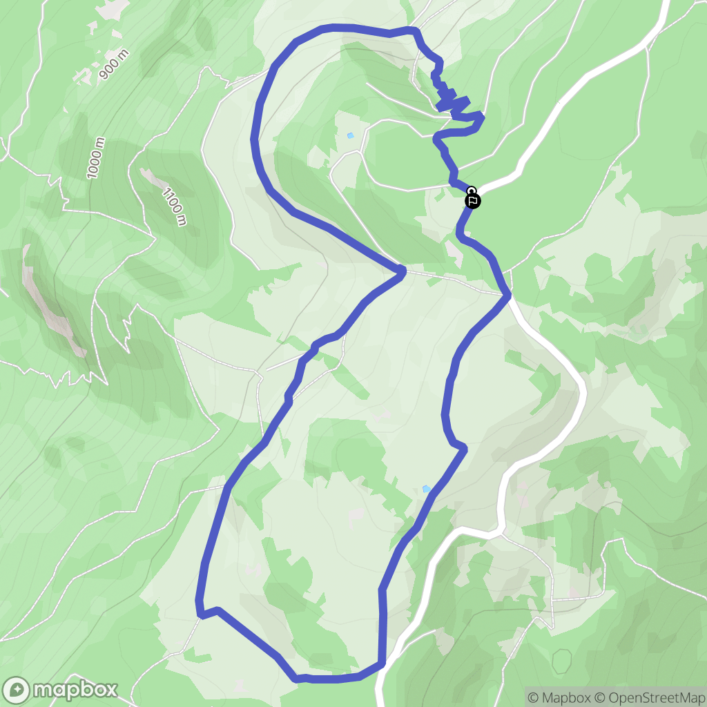 Beaumont : carte du parcours de randonnée - France