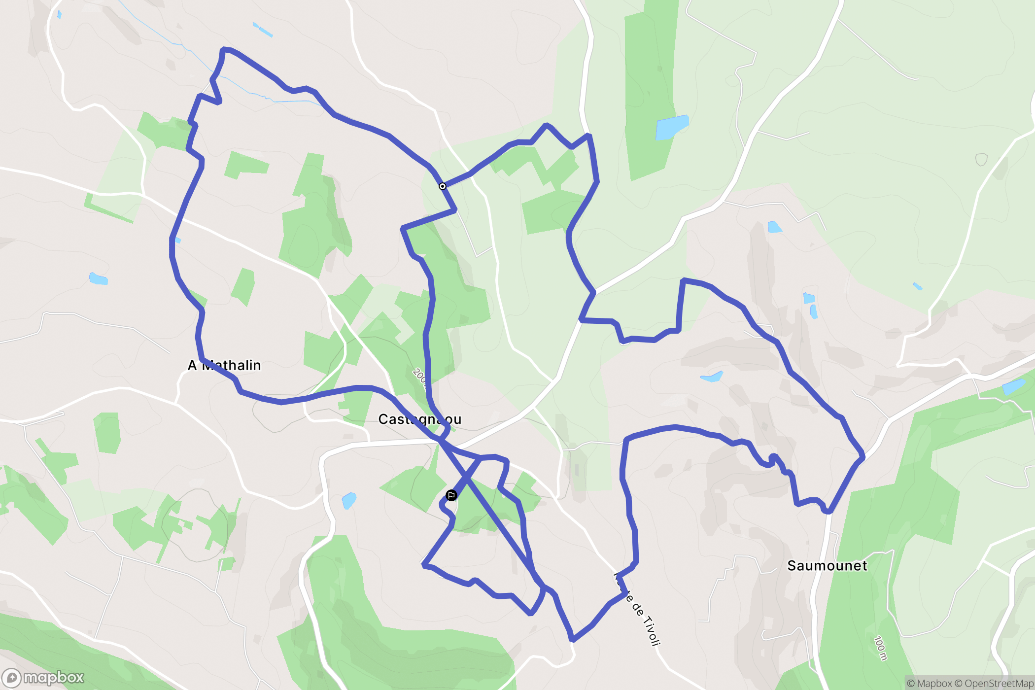 Saint-Julien : carte du parcours de randonnée - France