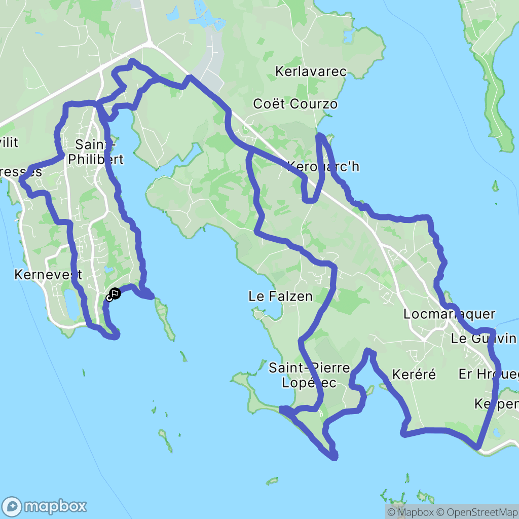 Saint-Philibert : carte du parcours de randonnée - France