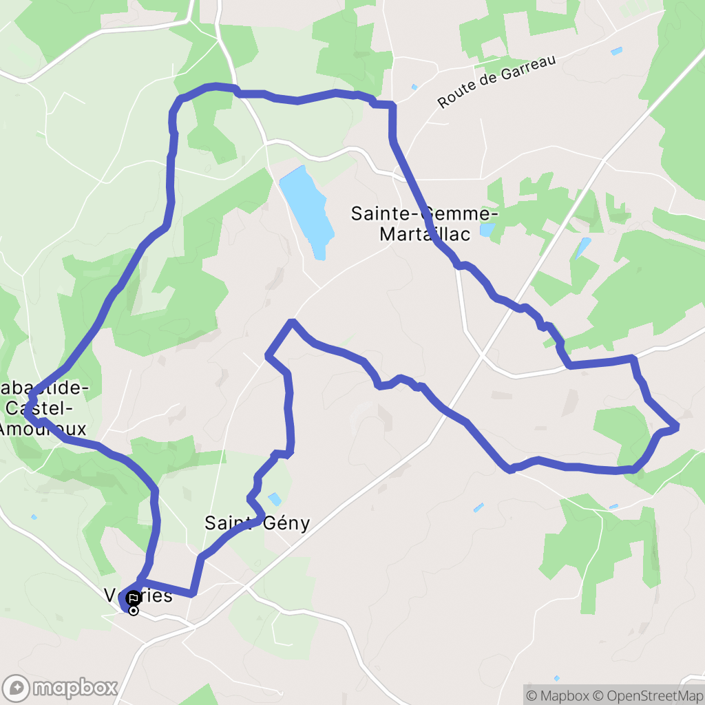 Labastide-Castel-Amouroux : carte du parcours de randonnée - France