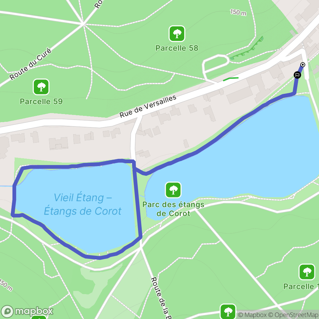 Ville-d'Avray : carte du parcours de randonnée - France