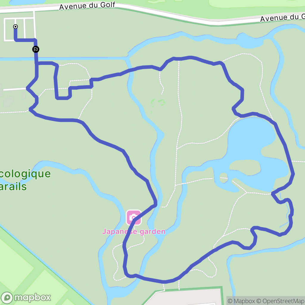 Réserve écologique des Barails, Bordeaux : carte du parcours de randonnée - France