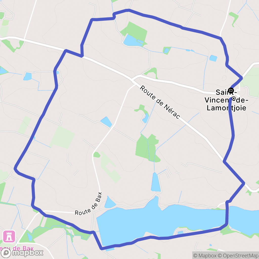 Saint-Vincent-de-Lamontjoie : carte du parcours de randonnée - France