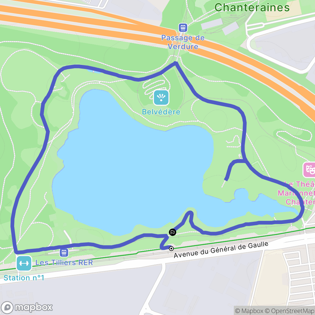 Gennevilliers : carte du parcours de randonnée - France