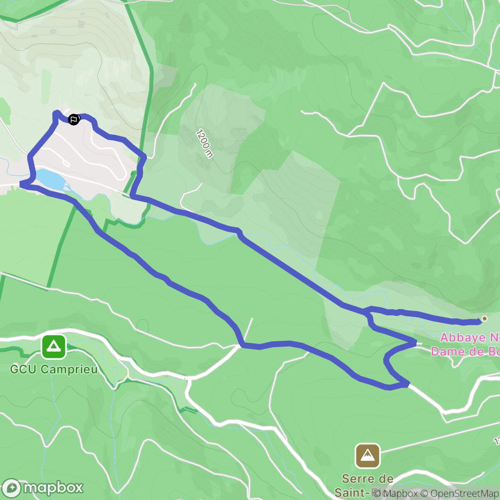 Saint-Sauveur-Camprieu : carte du parcours de randonnée - France