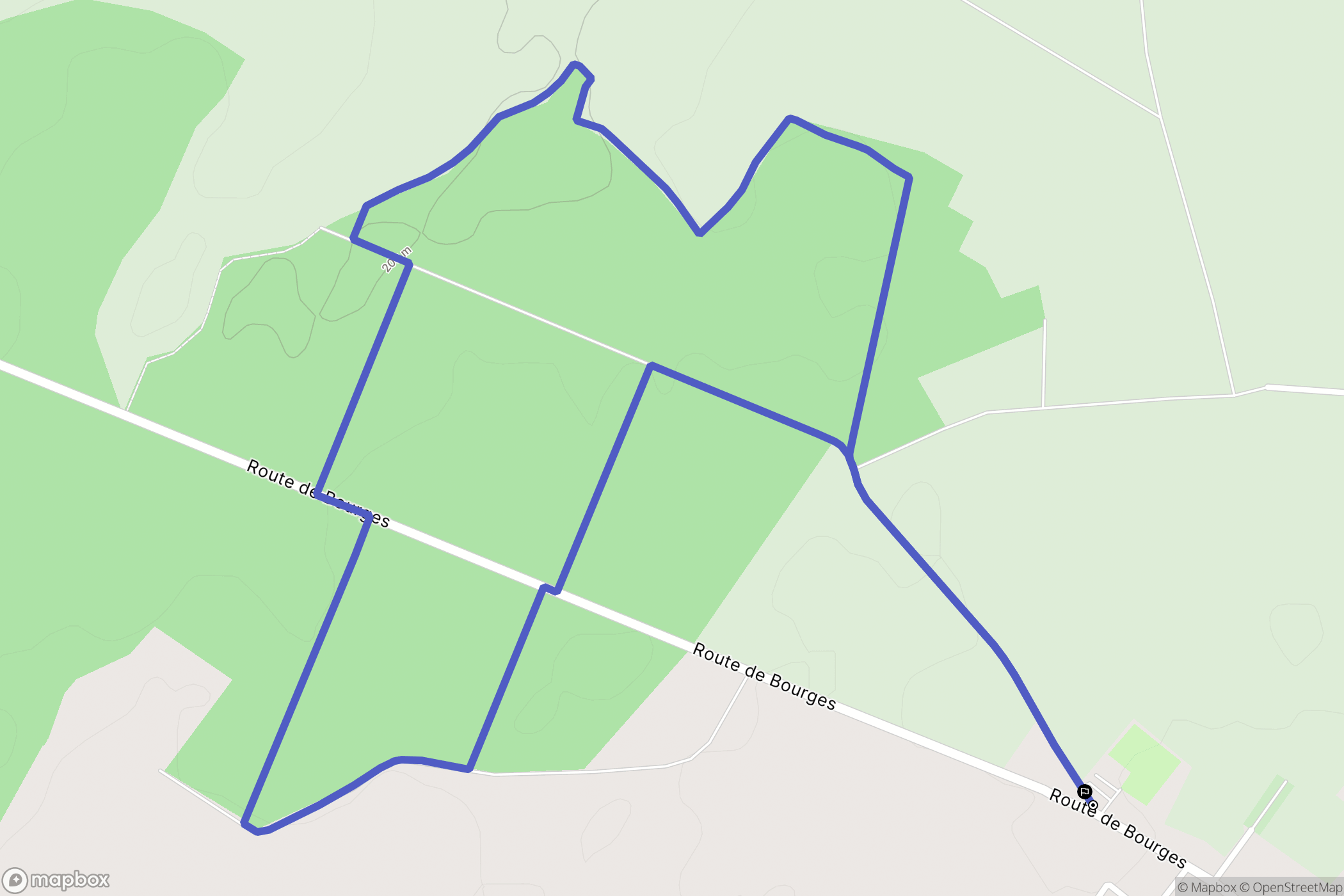 Villabon : carte du parcours de randonnée - France