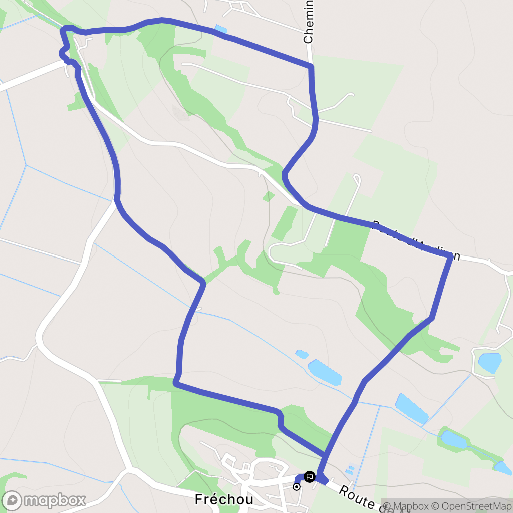 Fréchou : carte du parcours de randonnée - France