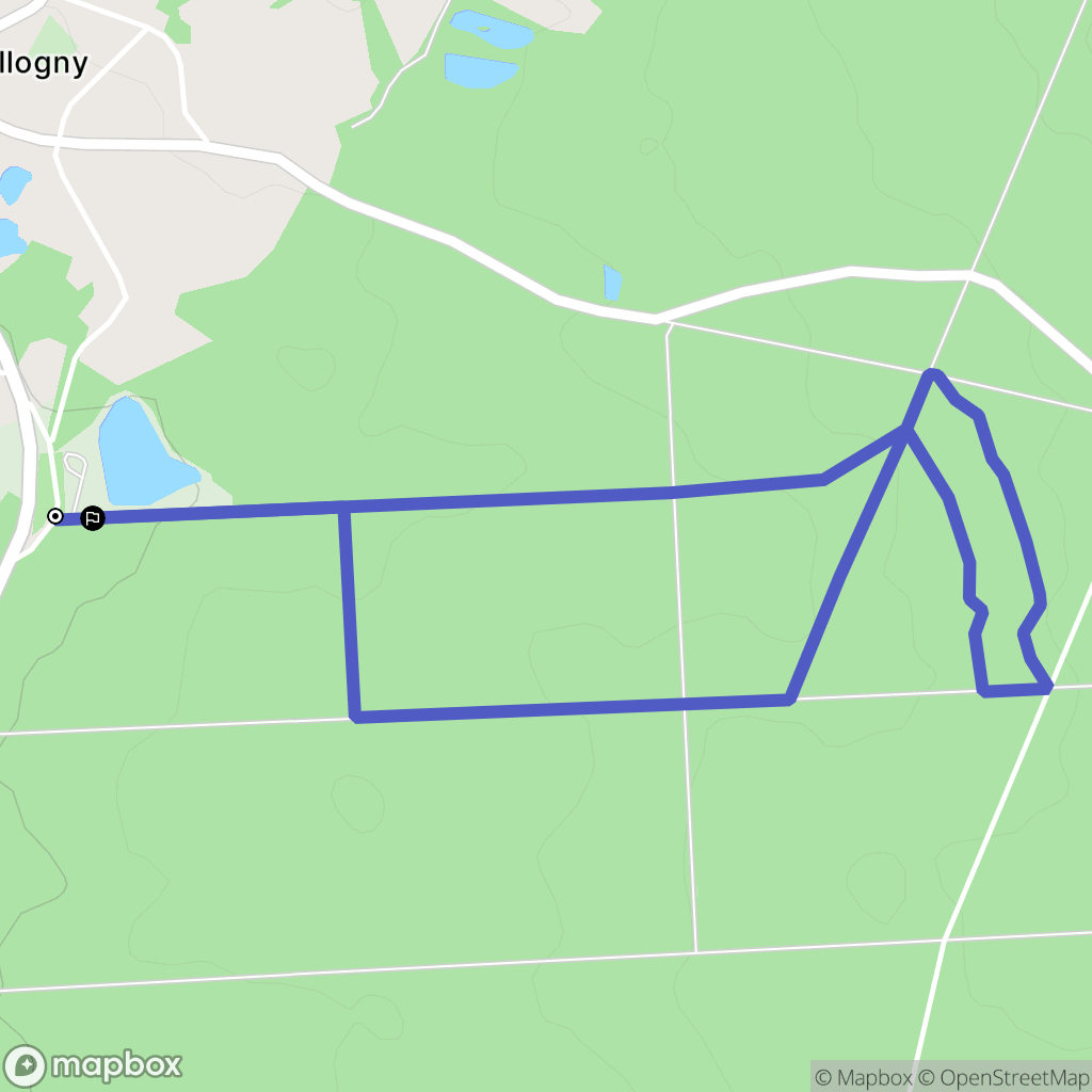 Allogny : carte du parcours de randonnée - France