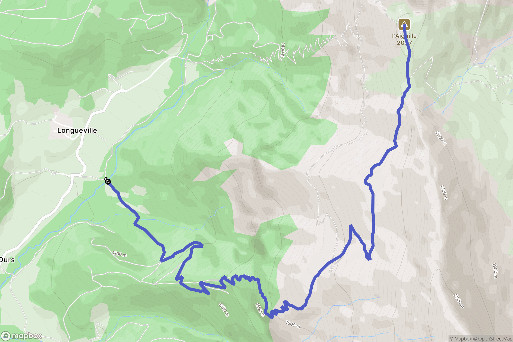 Saint-Baudille-et-Pipet : carte du parcours de randonnée - France