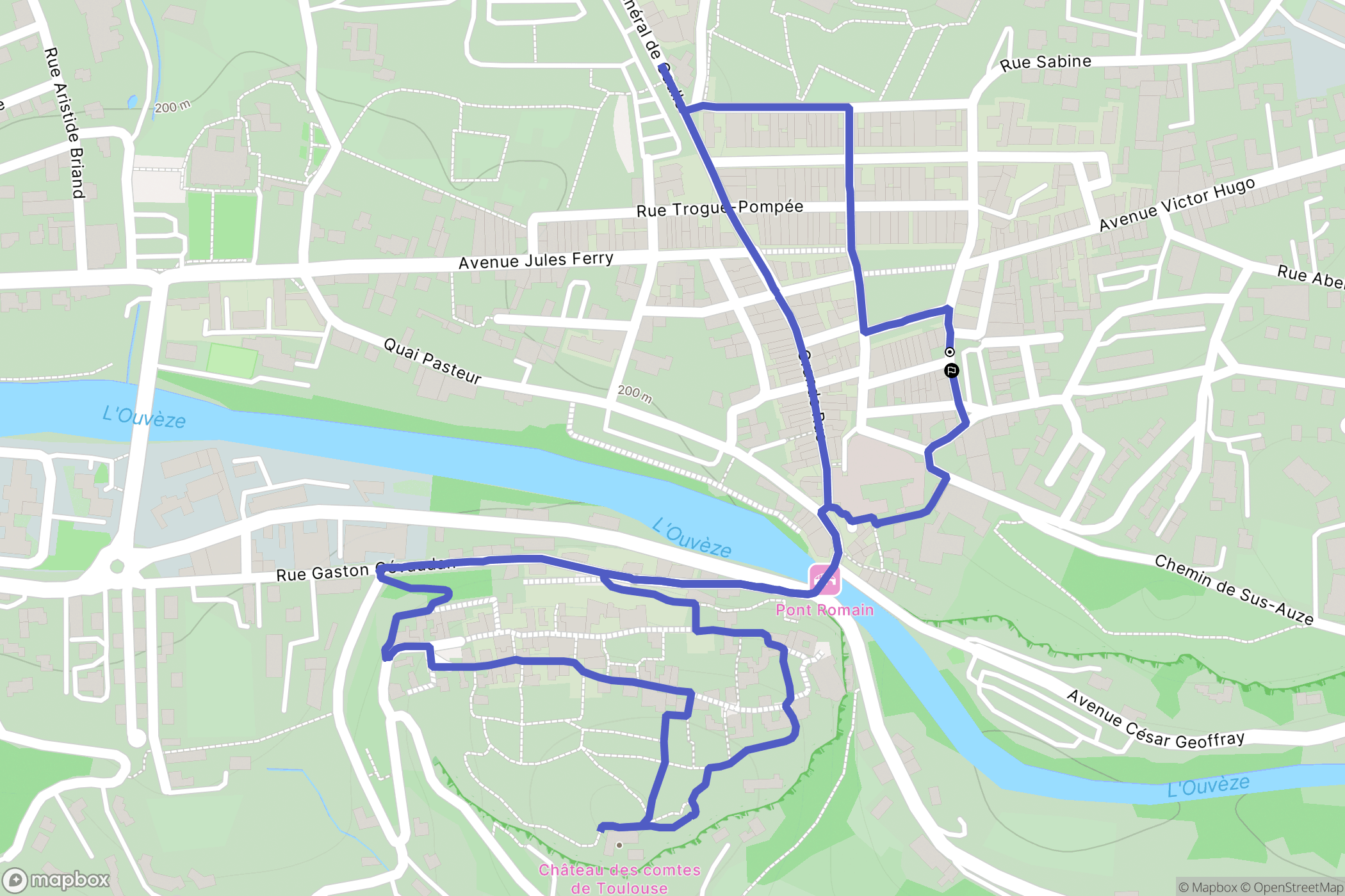 Vaison-la-Romaine : carte du parcours de randonnée - France