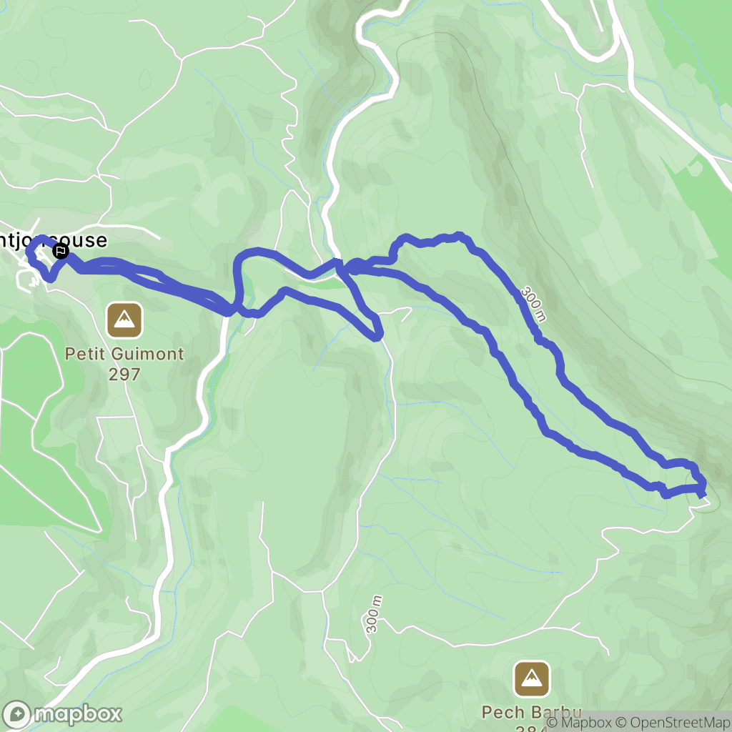Fontjoncouse : carte du parcours de randonnée - France