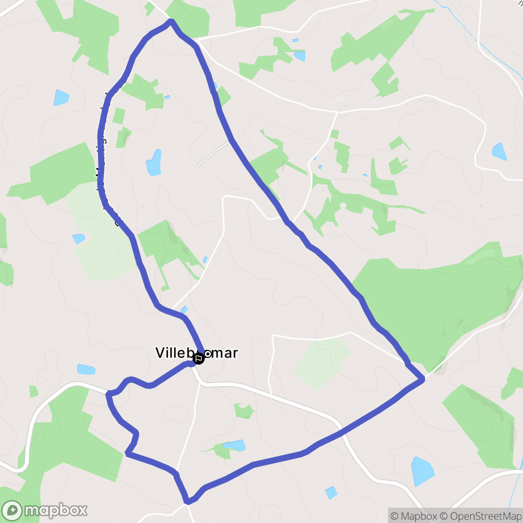 Villebramar : carte du parcours de randonnée - France