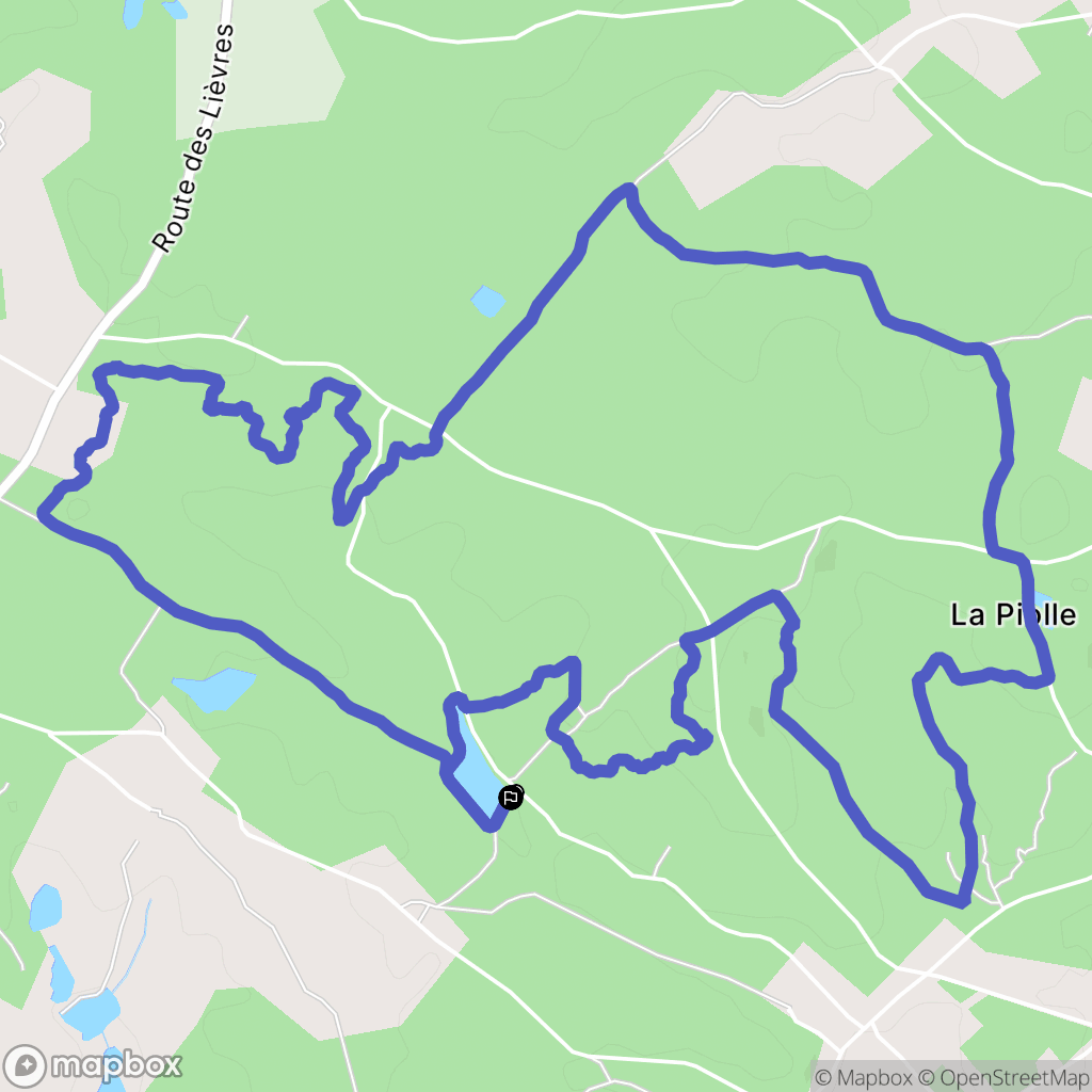 Chamadelle : carte du parcours de randonnée - France