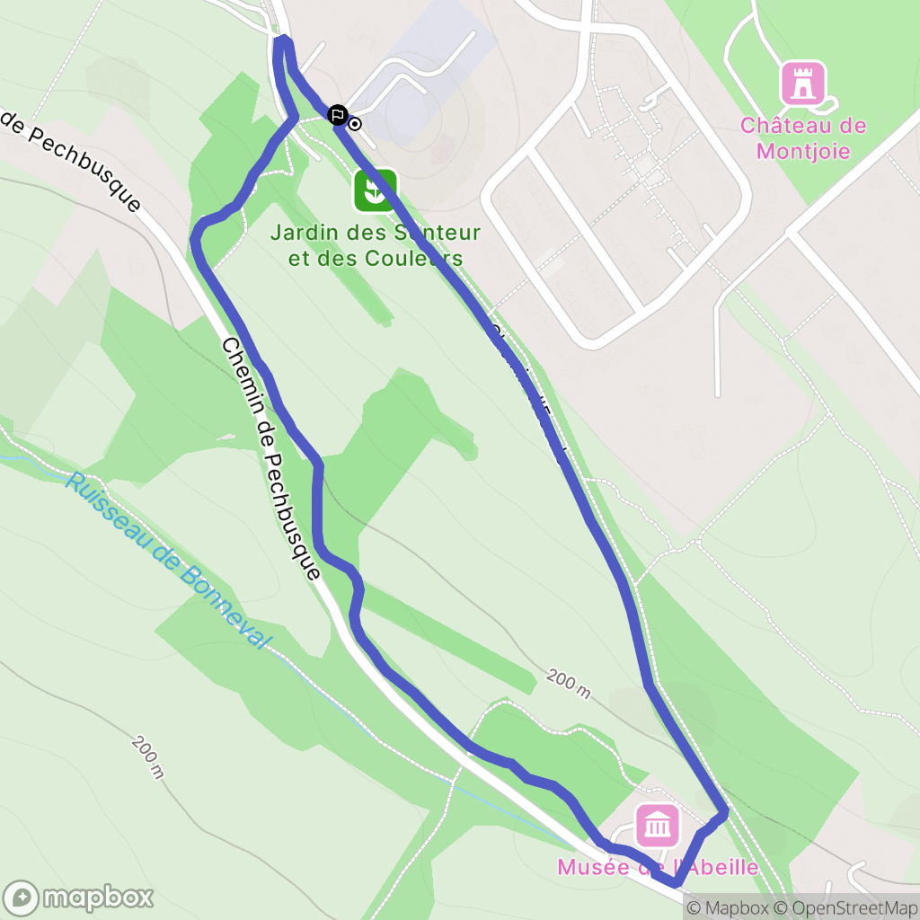 Ramonville-Saint-Agne : carte du parcours de randonnée - France