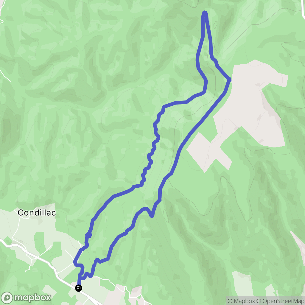 Condillac : carte du parcours de randonnée - France