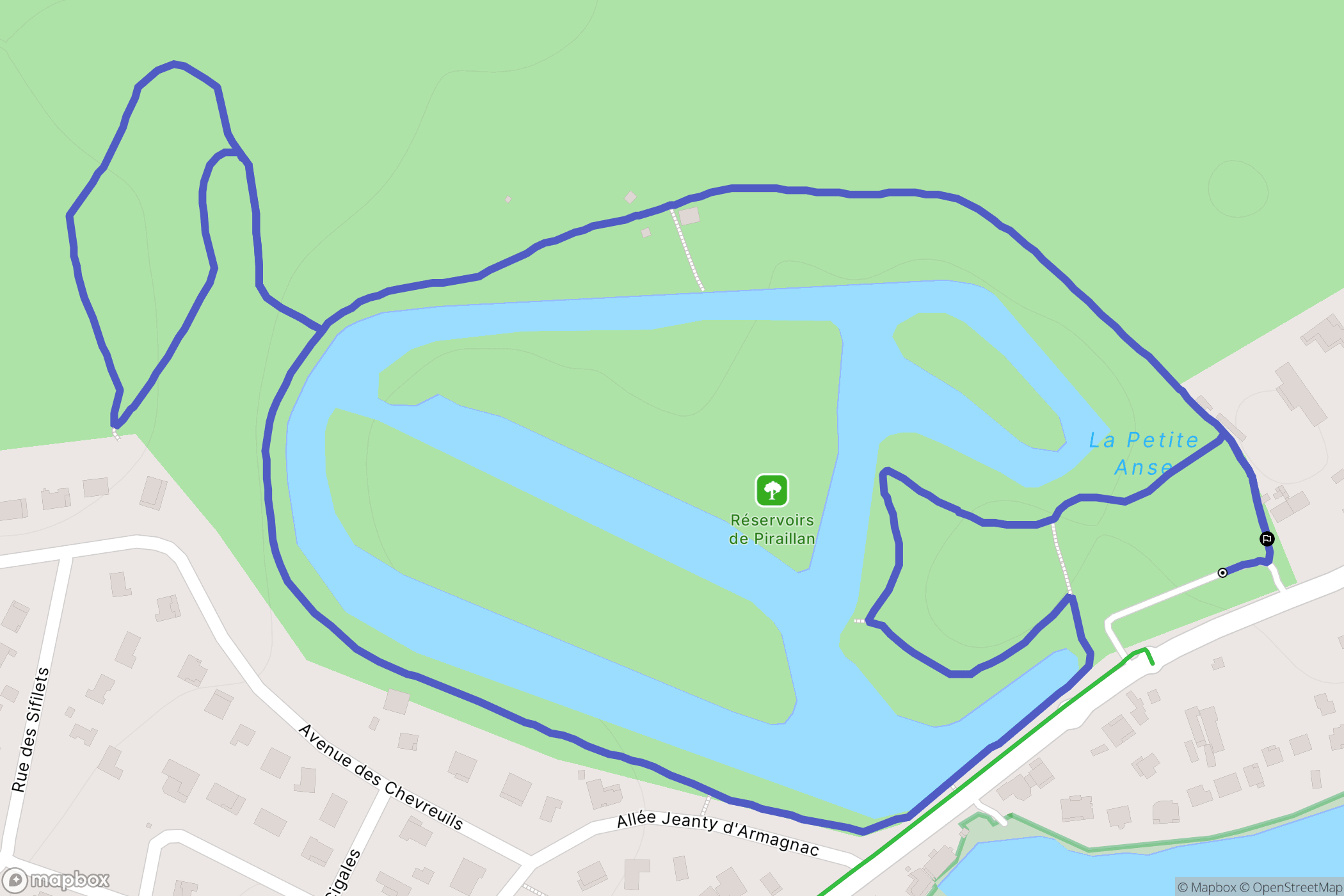 Lège-Cap-Ferret : carte du parcours de randonnée - France
