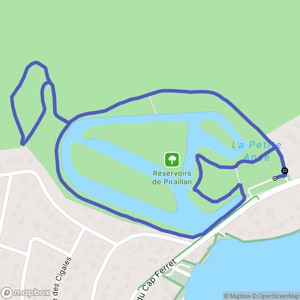 Lège-Cap-Ferret : carte du parcours de randonnée - France