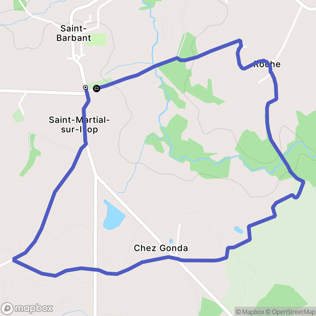 Val-d'Oire-et-Gartempe : carte du parcours de randonnée - France