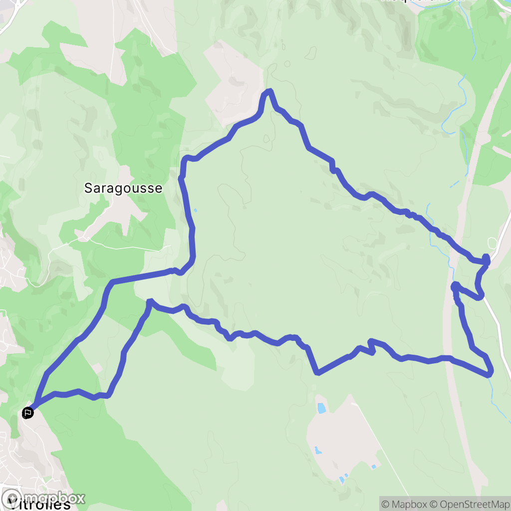 Vitrolles : carte du parcours de randonnée - France