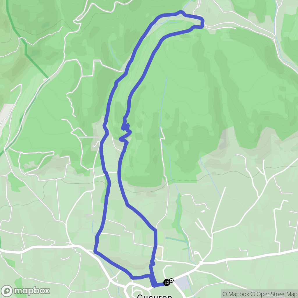 Cucuron : carte du parcours de randonnée - France