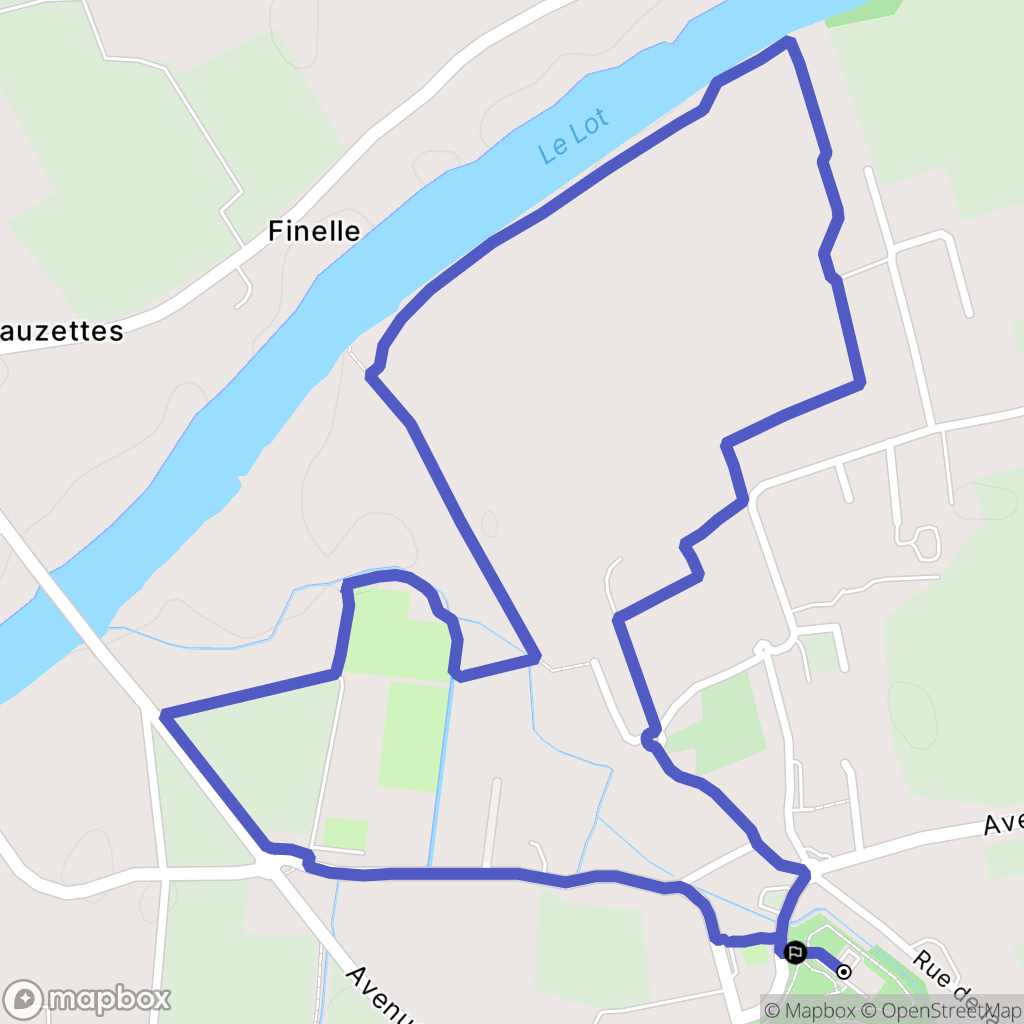 Bias : carte du parcours de randonnée - France