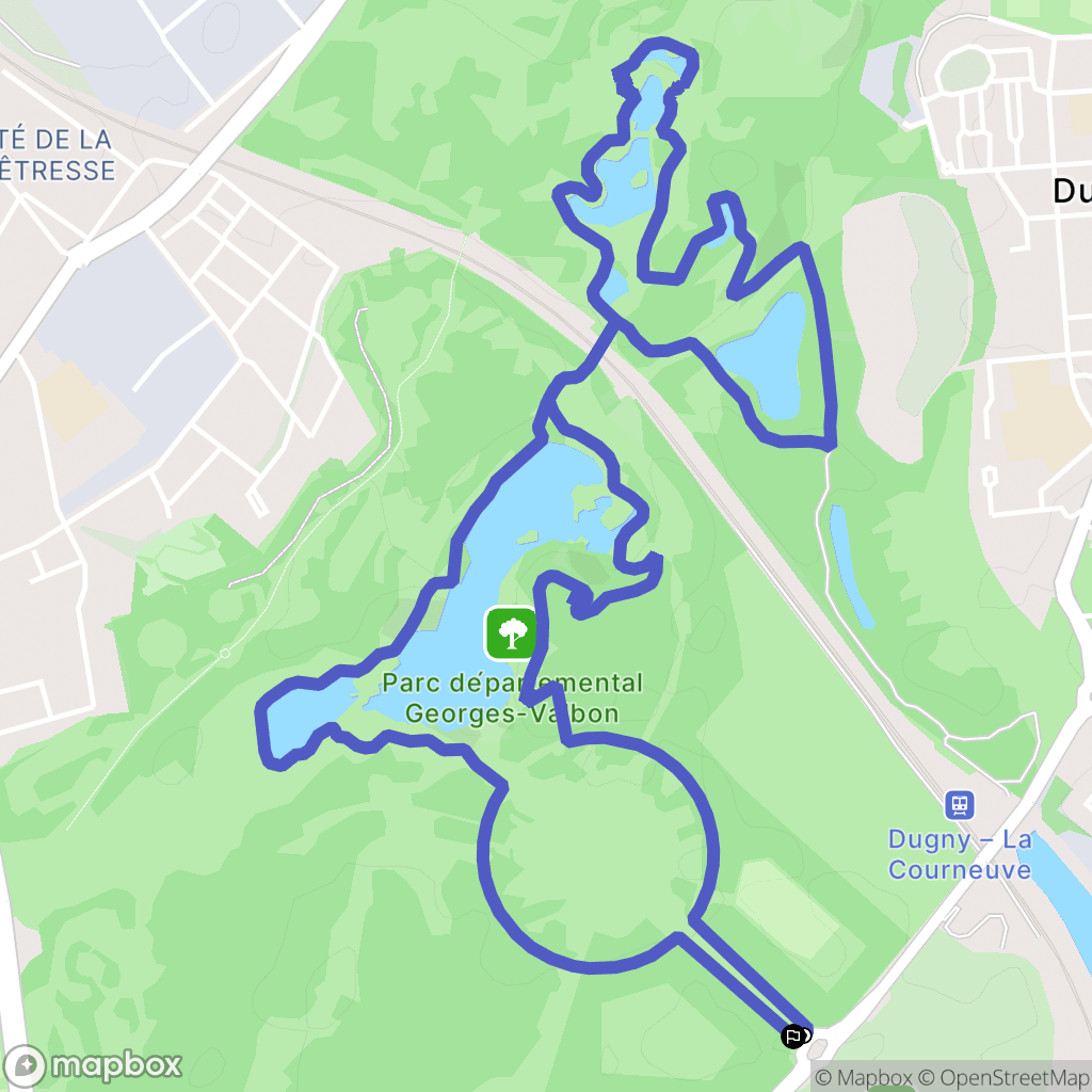 La Courneuve : carte du parcours de randonnée - France