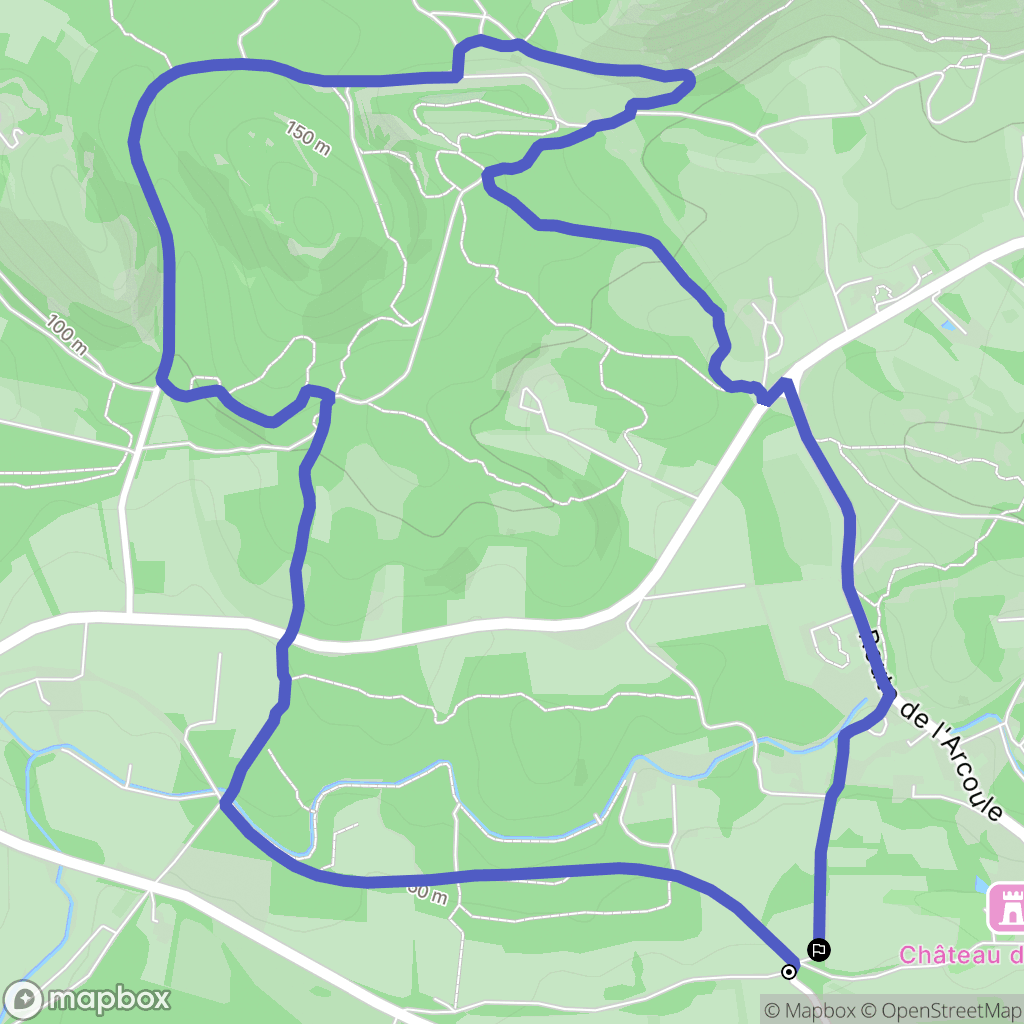 Paradou : carte du parcours de randonnée - France