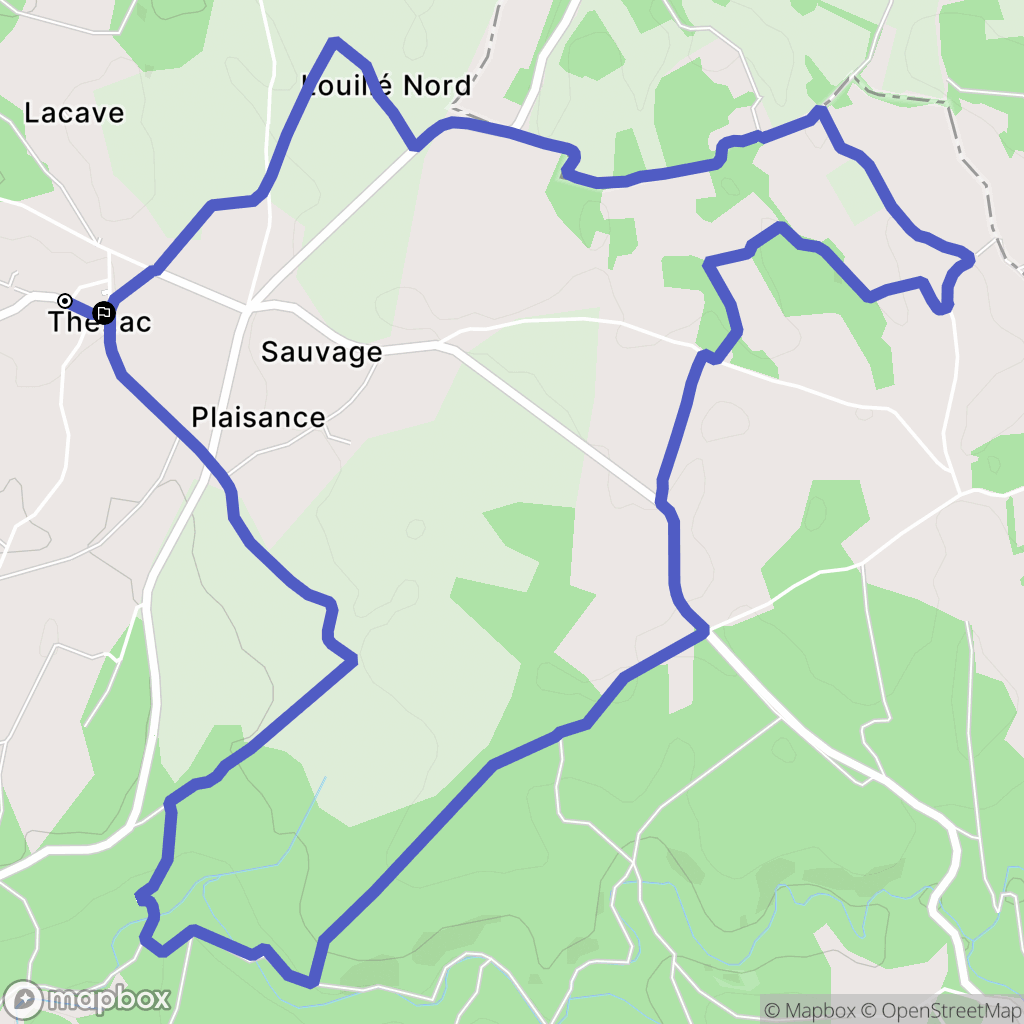 Thézac : carte du parcours de randonnée - France